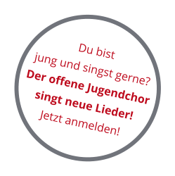Du bistjung und singst gerne? Der offene Jugendchor singt neue Lieder!Jetzt anmelden!